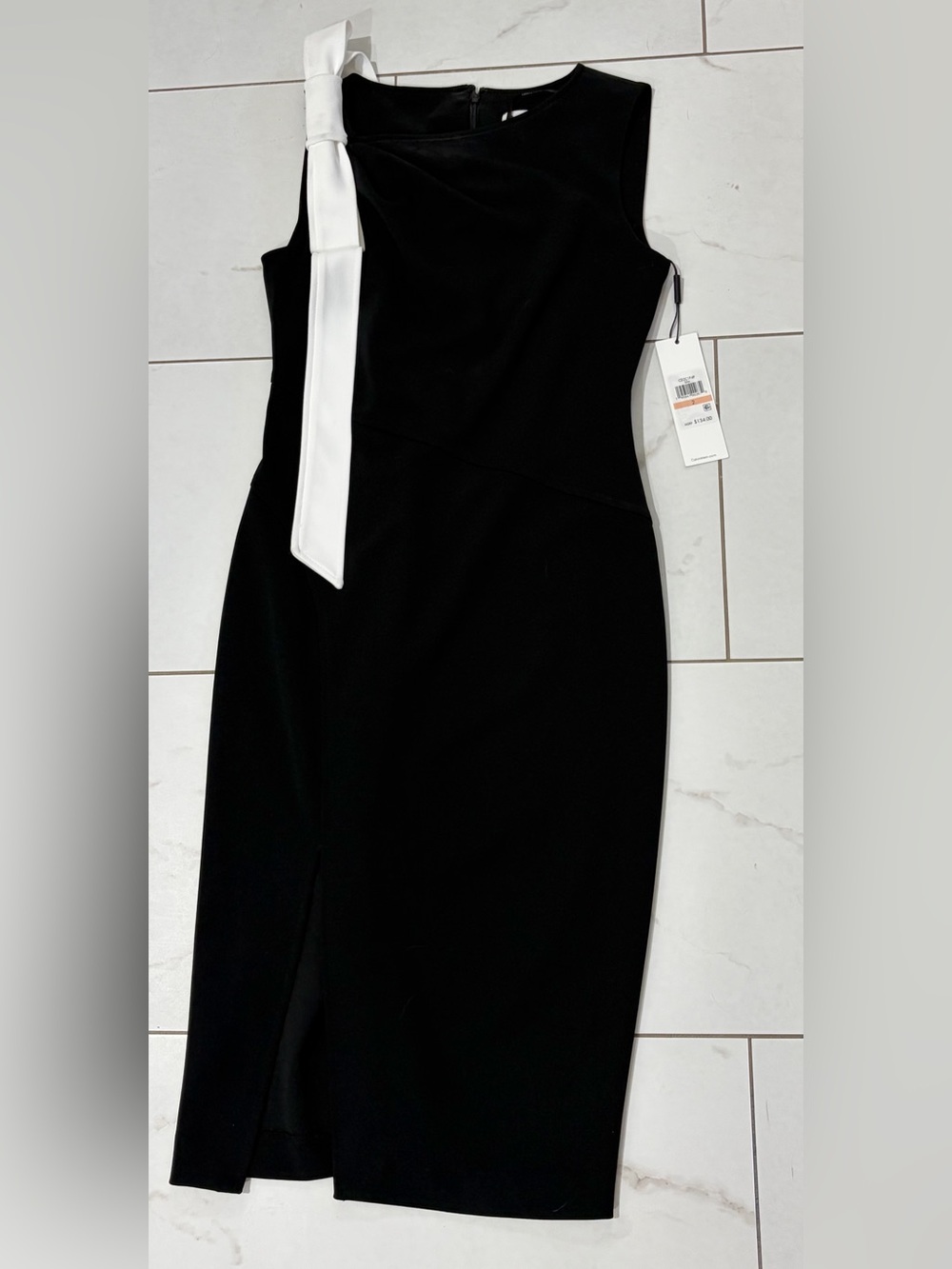 Calvin Klein Sleeveless Bow Sheath Dress 2 NWT